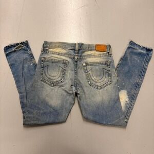 True Religion Dean Tapered Distressed Jeans Size 32 Made in USA